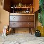 Mid century cabinet bar / linen vintage retro Image 4