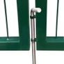 Garden Fence Gate with Posts 350x100 cm Steel Green Image 4