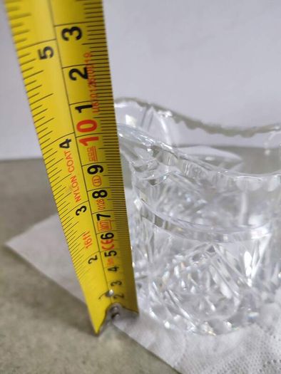 Vintage Bohemia Hand Cut Lead Crystal 24% Au Plomb Czechoslovakia  Cream or milk jug