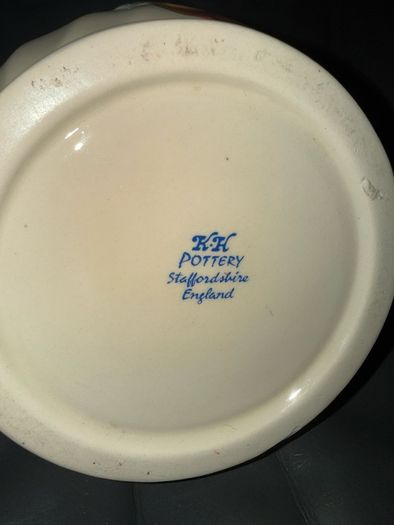 KH Pottery Staffordshire SUGAR Canister Fruit Design .