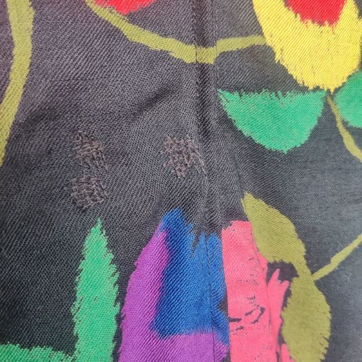 VINTAGE 1980s designer Emanuel Ungaro floral wool blend wiggle dress Made in Italy XS S 8