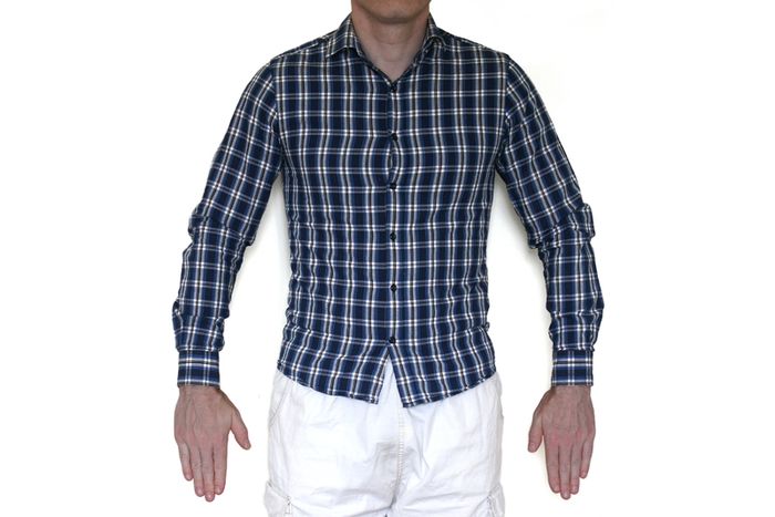 Topman Freak Show Maskerade Navy, Grey, Blue, Black, White and Yellow Check/Cowboy Shirt - Size S