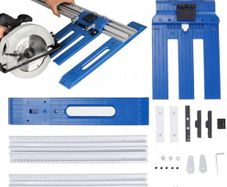 Circular Saw Guide Rail, Multifunctional Aluminum Alloy Circular Saw Guide with 0-65cm Cutting Range, Evolution Track Saw Guide Rail for Carpenter Cutting Positioning Tool