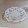 13 piece Tea Set, 4 Tea Trio and Fruit / Sweet Bowl, Queens "Forget-me-Not" Image 7