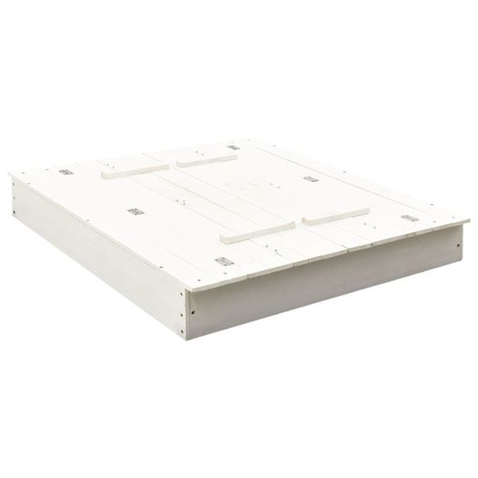 Sandbox Fir Wood White 95x90x15 cm