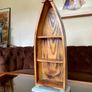 Wooden Boat Wall Shelf Vintage Nautical Decor Rustic Maritime Coastal Display Image 7