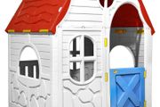 Kids Foldable Playhouse with Working Door and Windows