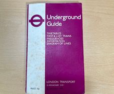 1972 London Transport Underground Guide Timetable with Tube Map
