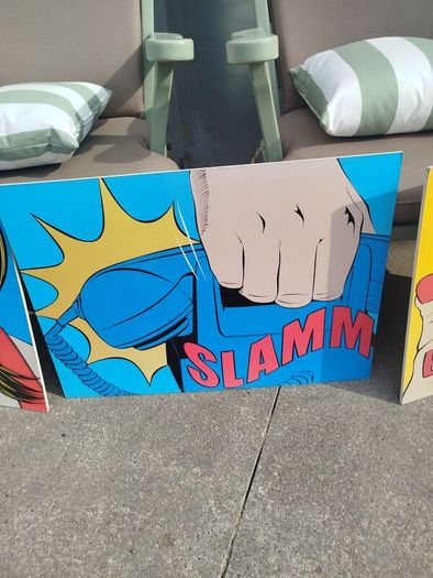 Set of 3 Vintage IKEA "SOLMYRA" Pop Art Wall Pictures