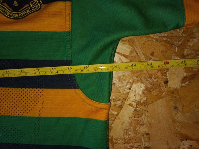 FREE POST Northampton Rugby Jersey  - Excellent Condition - Shirt Black Yellow Green Burrda Small England Rugby Union
