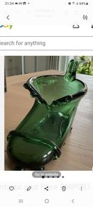 glass boot plant holder