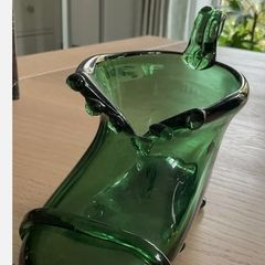 glass boot plant holder