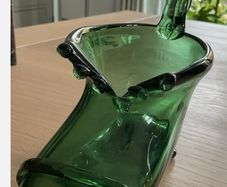 glass boot. plant holder.