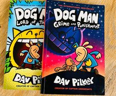 Dog Man Books x2 - Lord of the Fleas & Grime and Punishment (8 Euro)