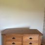 Solid Oak 7-Drawer Chest / Tallboy (Rustic Style Image 2