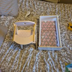 Howa dolls cot and highchair