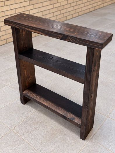 Rustic Wood Bathroom Storage in Vintage Black