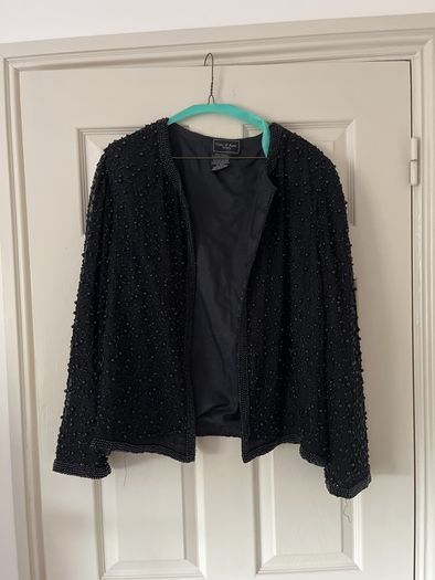 Vintage Black beaded trophy jacket