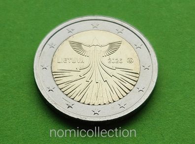 Lithuania 2026 year Uncirculated 2 Euro coin.