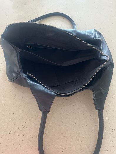 Genuine Leather Black Shoulder bag