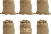 Hessian Sacks 6 Pack Large Vegetable Storage Bags