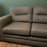 Large 3 Seater Dark Grey Sofa Image 2