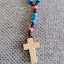 Medugorje small rosary beads with wooden cross crucifix in very good condition with no issues FREE STANDARD POSTAGE INCLUDED Image 3