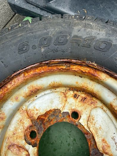 Two trailer wheels