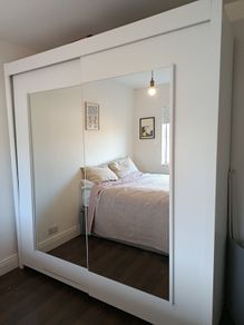 Large double wardrobe. Measurements are 2035mm (w) 2175mm (h) and 610mm (d)