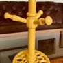 Vintage Traditional Mustard Yellow Cast Iron Mug Tree Holder Rustic Farmhouse Kitchenalia Image 7