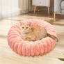 Small Dog Bed, Cat Bed, Washable Pet Soft Plush Calming Anti-Anxiety Donut Sofa with Anti-Slip Bottom for Dogs, Cats, Kittens and Puppies Image 5