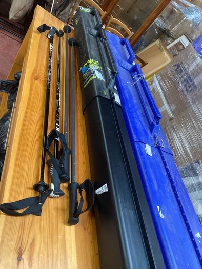 Pair of Ski Poles and Protective Case