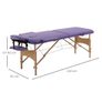 Portable Massage Bed Folding Spa Beauty Therapy Table Purple Image 2