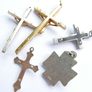 Collection of five religious crucifix and cross pendants Image 5