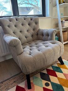 Comfy grey armchair