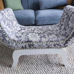 Vintage wooden bed end bench