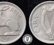[#2534] - Ireland 1968 | Irish 3d | 3 Pence | Hare | KM.12a | MS