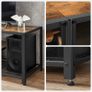 TV Shelf, Lowboard for TVs up to 65 Inches, TV Stand with 3 Levels, Open Storage Rack, Industrial Design, for Living Room, Vintage Brown/Black Image 5