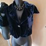 Women's Jacket Midnight Blue Velvet Size 16 Image 4