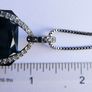 Navy Crystal Necklace, Midnight Blue Pendant Image 7