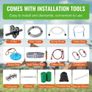 Zipline Kit for Kids and Adult, 24.38 m Zip Line Kits Up to 227 kg, Backyard Outdoor Quick Setup Zipline, Playground Entertainment with Stainless Steel Zipline, Spring Brake, Safety Harness, Seat Image 6