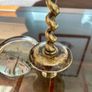 Vintage Brass Single Barley Twist Candlesticks Pair Spiral Candle Holders Image 9