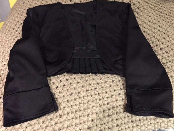 Black satin shrug/bolero