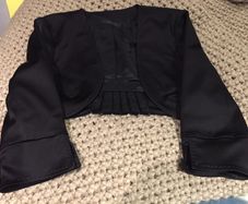 Black satin shrug/bolero