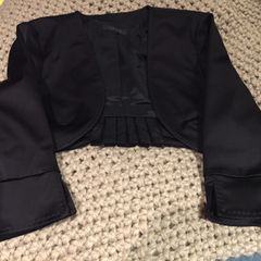 Black satin shrug/bolero