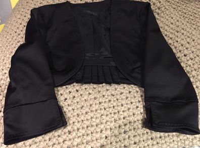 Black satin shrug/bolero