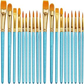 NEW SALE | 20 Pcs Face Paint Brushes for Children Gouache, Watercolor, Acrylic and Oil Painting