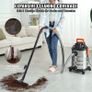 Wet/Dry Shop Vacuum Vac 30L 6 Peak HP w/ Nozzle Stainless Steel Silver Image 6
