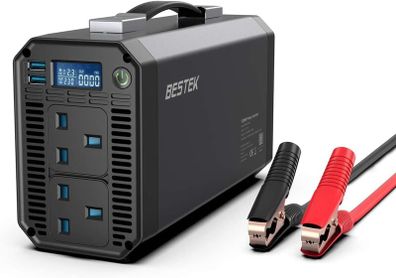 1200W 12V Car Inverter, DC 12V to AC 230V Power Converter with 2 UK Outlets