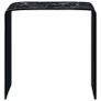 Coffee Table Black Marble 50x50x45 cm Tempered Glass Image 5